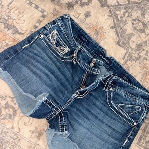 Vigoss Women's Distressed Blue Denim Shorts